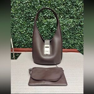Ferragamo Gancini Buckle Hobo with Pouch